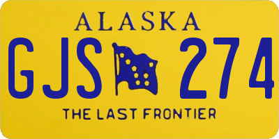 AK license plate GJS274