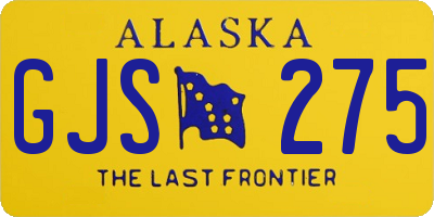 AK license plate GJS275