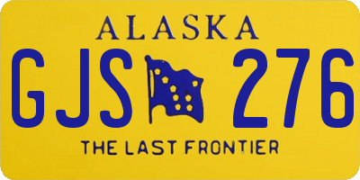 AK license plate GJS276