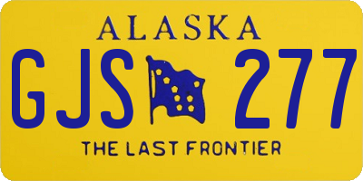 AK license plate GJS277