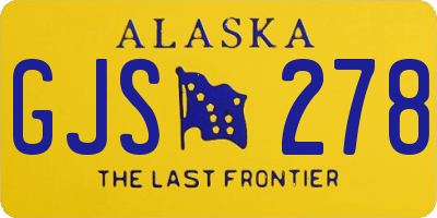AK license plate GJS278