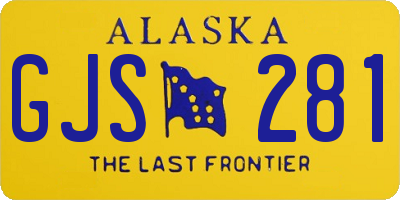 AK license plate GJS281