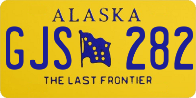 AK license plate GJS282