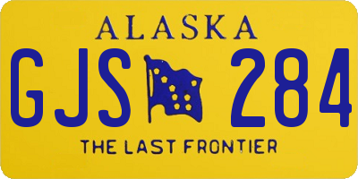 AK license plate GJS284