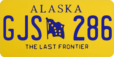 AK license plate GJS286