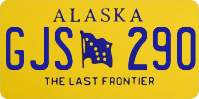 AK license plate GJS290