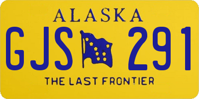 AK license plate GJS291