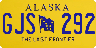 AK license plate GJS292