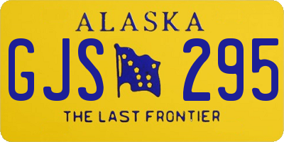 AK license plate GJS295