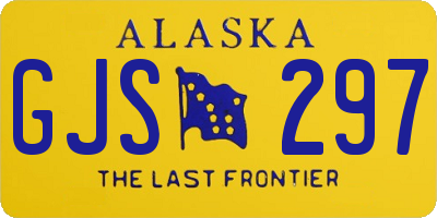AK license plate GJS297