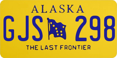 AK license plate GJS298