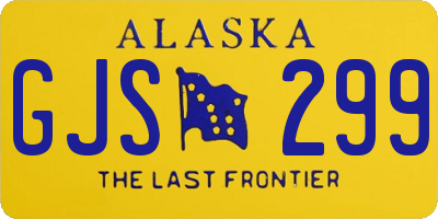 AK license plate GJS299