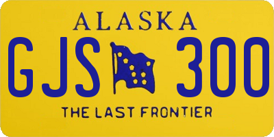 AK license plate GJS300