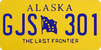 AK license plate GJS301