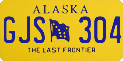 AK license plate GJS304