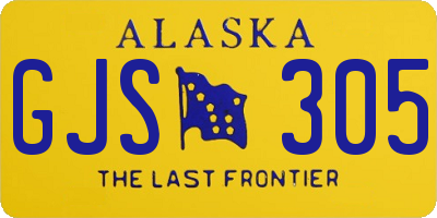 AK license plate GJS305