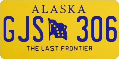 AK license plate GJS306