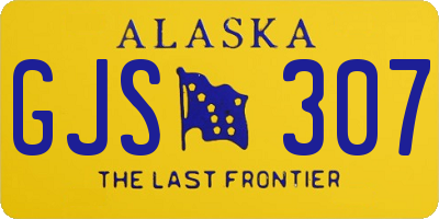 AK license plate GJS307