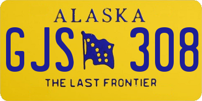 AK license plate GJS308