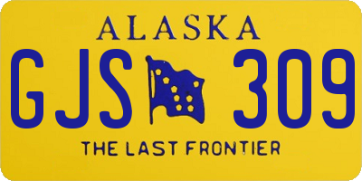 AK license plate GJS309
