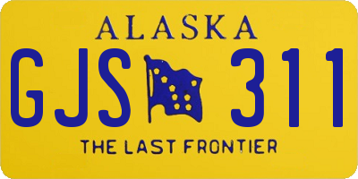 AK license plate GJS311