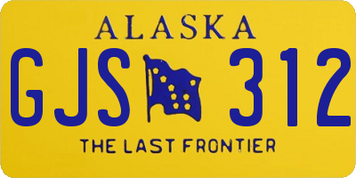 AK license plate GJS312