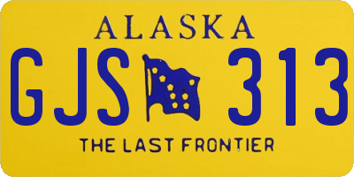 AK license plate GJS313