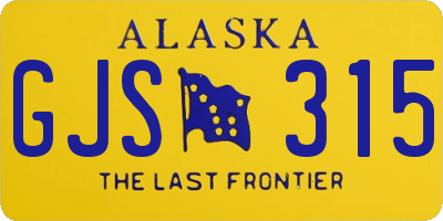 AK license plate GJS315