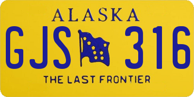 AK license plate GJS316