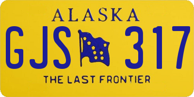 AK license plate GJS317