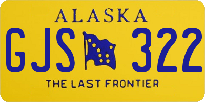 AK license plate GJS322