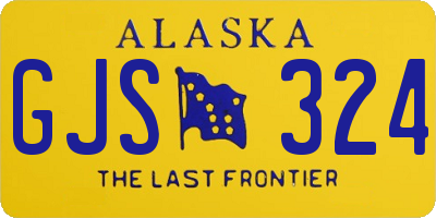 AK license plate GJS324