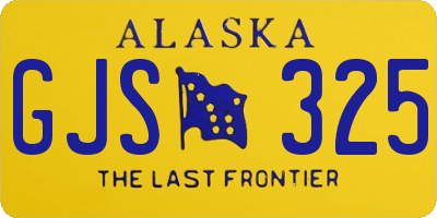 AK license plate GJS325