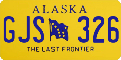 AK license plate GJS326