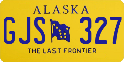 AK license plate GJS327
