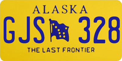 AK license plate GJS328
