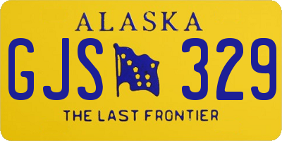 AK license plate GJS329