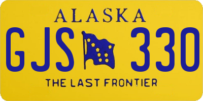 AK license plate GJS330