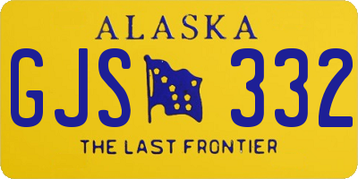 AK license plate GJS332