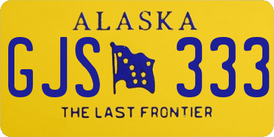 AK license plate GJS333