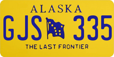 AK license plate GJS335