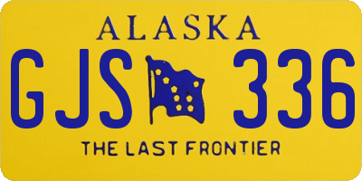 AK license plate GJS336