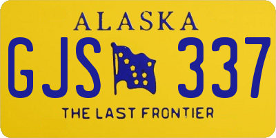AK license plate GJS337