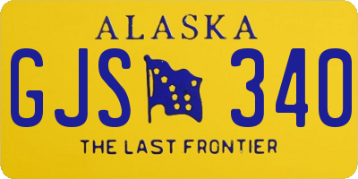 AK license plate GJS340