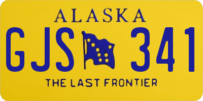AK license plate GJS341