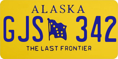 AK license plate GJS342