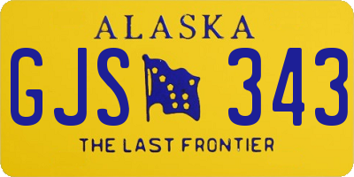 AK license plate GJS343
