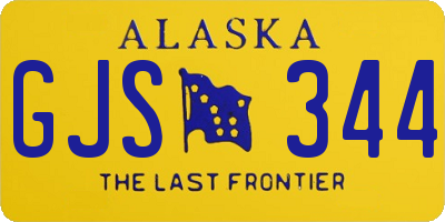 AK license plate GJS344