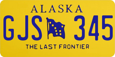 AK license plate GJS345