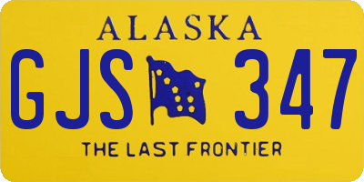 AK license plate GJS347